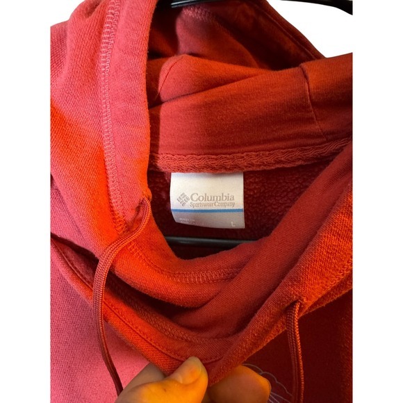 Columbia‎ Coral Pink Hart Mountain Pullover Hoodie Women's Size L - Picture 3 of 4